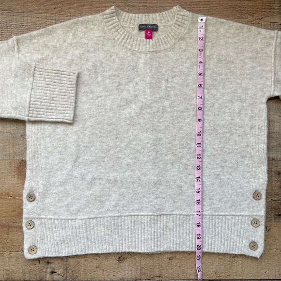 Vince Camuto Crewneck Pullover Sweater Womens XS Oatmeal - Picture 8 of 9